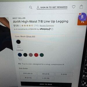 ALO Yoga Airlift High-Waist 7/8 Legging - Black